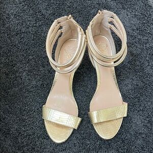 Elegant Gold Vince Camuto Strappy Sandals